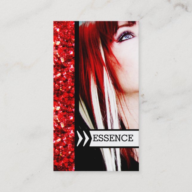 Punk alternative hair salon stylist hairstylist business card (Front)