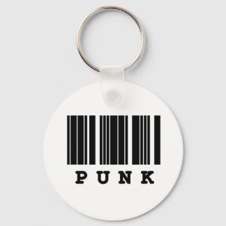 punk barcode design key ring