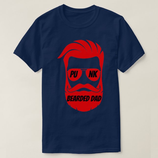 Punk bearded dad 1 T-Shirt (Design Front)