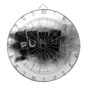 Punk black and white dartboard