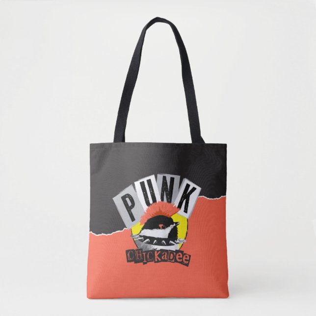 Punk Chickadee Tote Bag (Front)