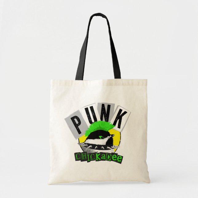 Punk Chickadee Tote Bag (Front)