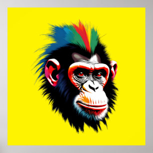 Punk Chimp Poster
