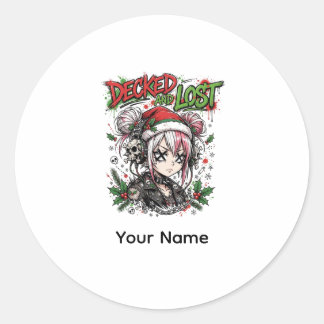 Punk Christmas Anime Sticker Gift For Girls
