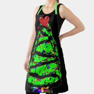 Punk Christmas tree Apron