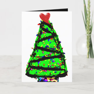 Punk Christmas tree Holiday Card