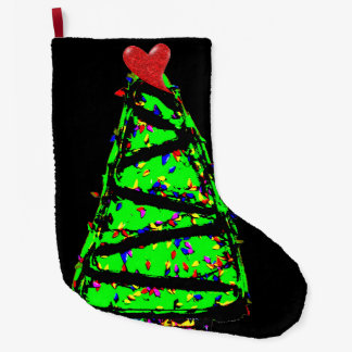 Punk Christmas tree Large Christmas Stocking