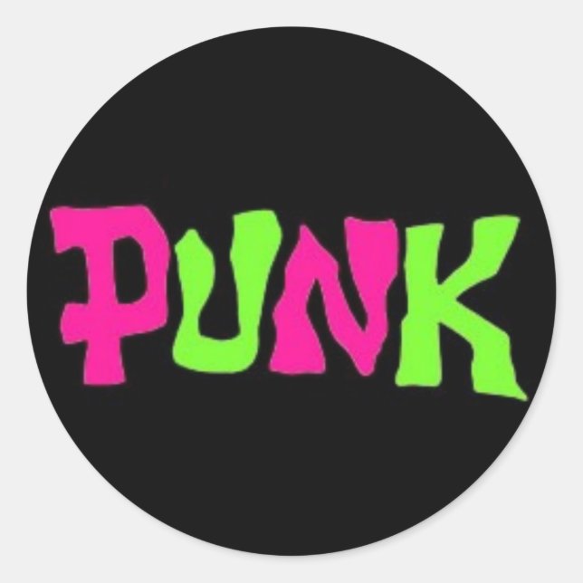 PUNK CLASSIC ROUND STICKER (Front)
