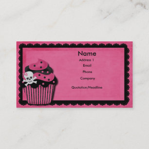punk cupcake business card