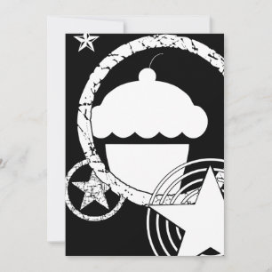 punk cupcake invitation