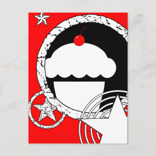 punk cupcake postcard