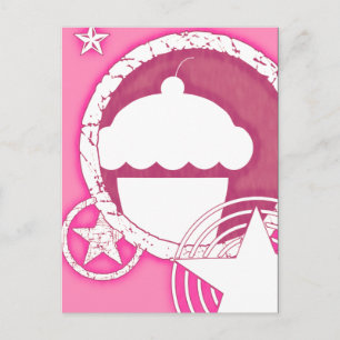 punk cupcake postcard