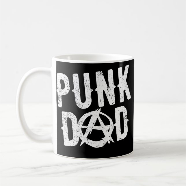 Punk Dad Punk Rock Is Not Dead Anarchy Misfit Coffee Mug (Left)