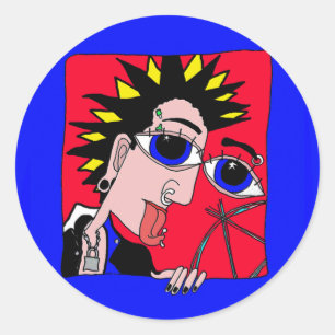 punk dude sticker