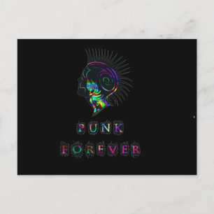 PUNK FOREVER GANGSTER GANG REBELLION MOTTO SYMBOL  POSTCARD