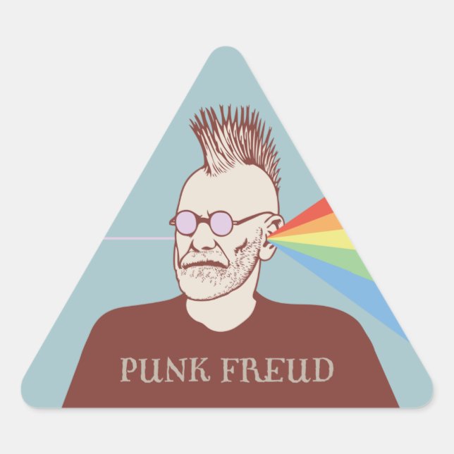 Punk Freud Triangle Sticker (Front)