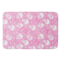 Punk girly Gothic pink skulls & foliage Halloween