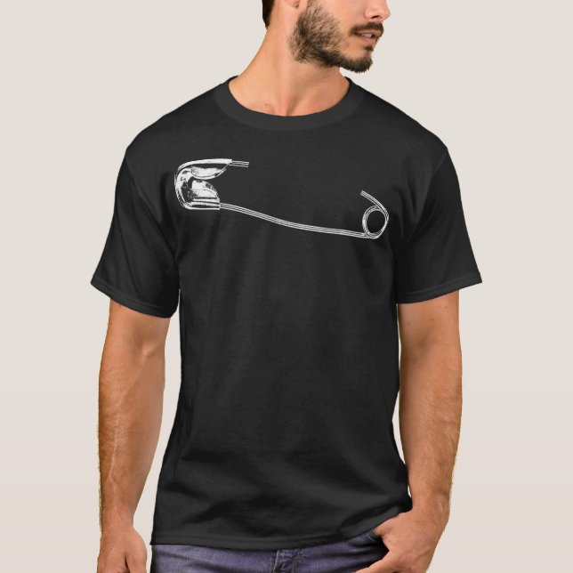 Punk Goth Safety Pin T-Shirt (Front)