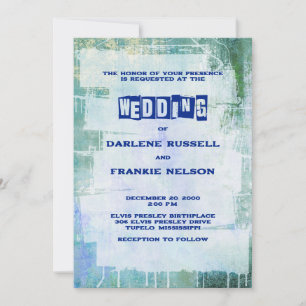 Punk Graffiti Rock and Roll Wedding Invitation