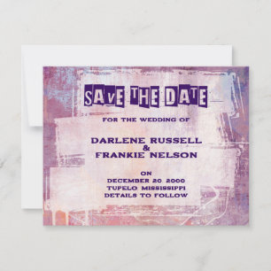Punk Graffiti Rock and Roll Wedding Save The Date