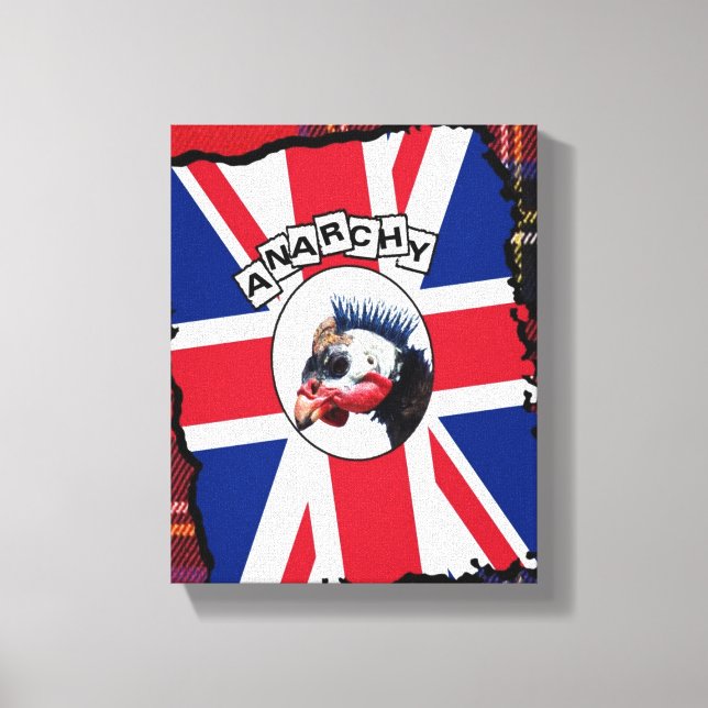 Punk guineafowl canvas print (Front)