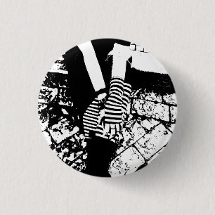 punk hearted 3 cm round badge