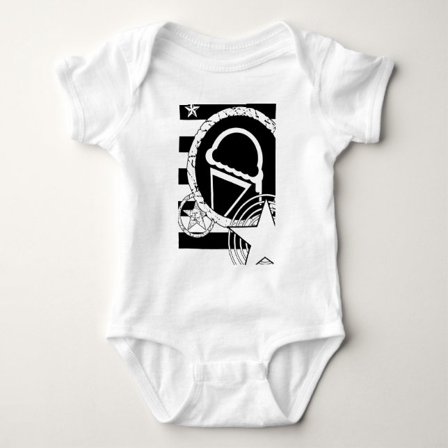 punk ice cream dripz baby bodysuit (Front)