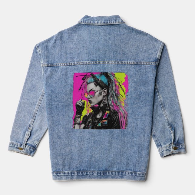Punk Icon Denim Jacket (Back)