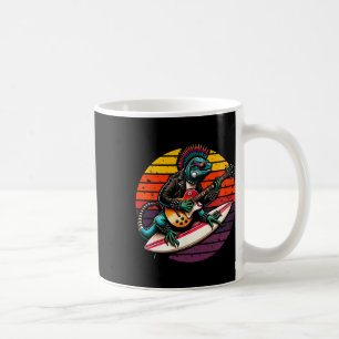 Punk Iguana Rock'n Roll Goth Lizard Guitar, Summer Coffee Mug