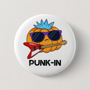 PUnk-in Cute Punk Rock Pumpkin Pun 6 Cm Round Badge