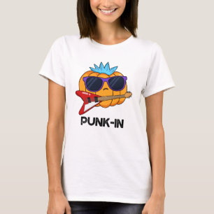 Punk-in Funny Punk Rock Pumpkin Pun  T-Shirt