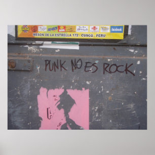 Punk Is Not Rock - Graffiti Poster