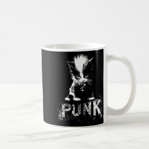 Punk Kitten Cat With Mohawk Nge Gothic Design  Coffee Mug