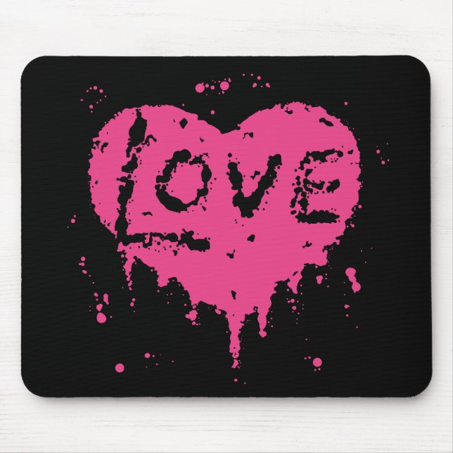 Punk love heart | Valentines Day Mouse Mat (Front)