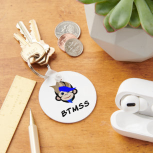 Punk monkey blue eyed monkey btmss  key ring