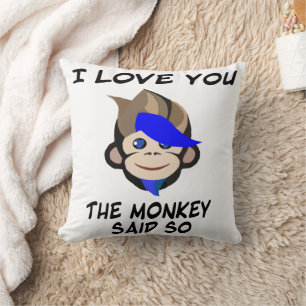 Punk monkey cute love nursery kids room cushion