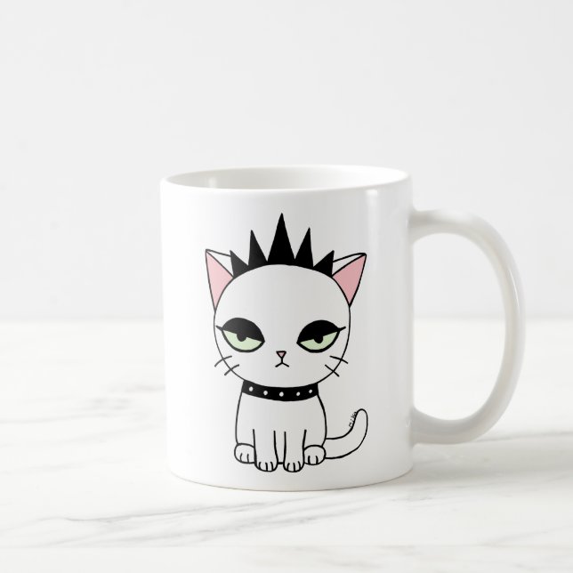 Punk mug Funny Punk Cat Mug Funny Cat Lover Mug (Right)