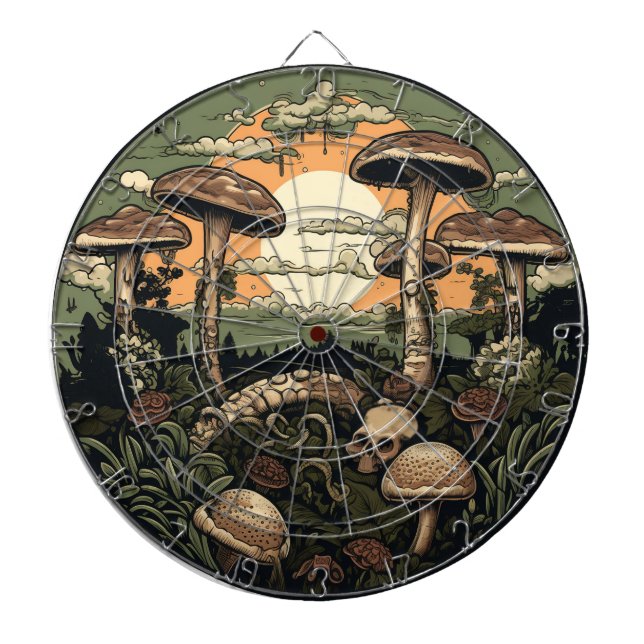 Punk Mushroom Forest Dartboard (Front)