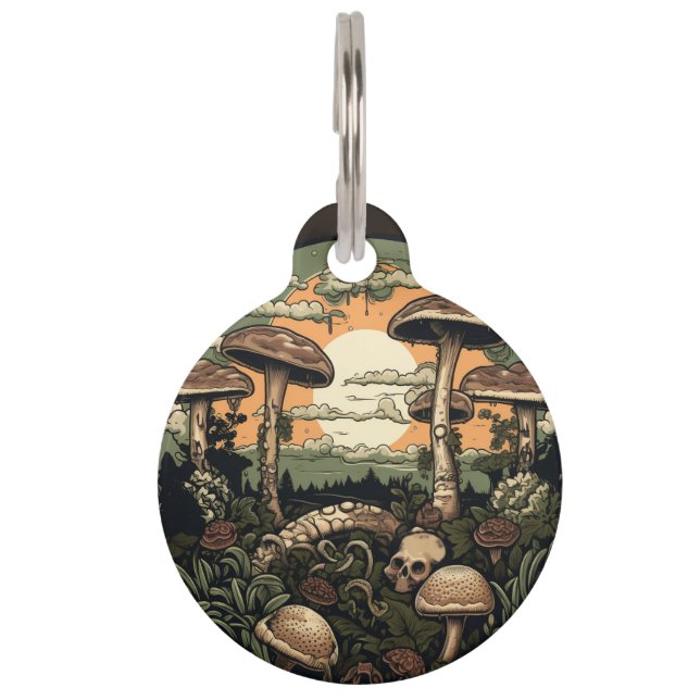 Punk Mushroom Forest Pet Tag (Front)