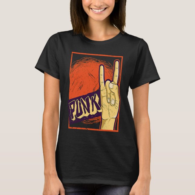 Punk Music Retro Punk Rock Concert T-Shirt (Front)