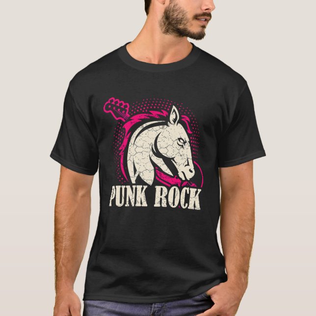 Punk Music Unicorn Punker Rock Concert T-Shirt (Front)