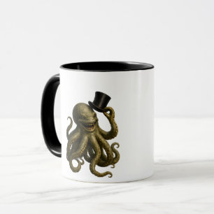 Punk octopus tipping dapper steampunk octopus tipp mug