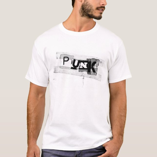PUNK On White T-Shirt (Front)