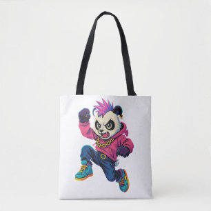 Punk Panda Power Tote Bag