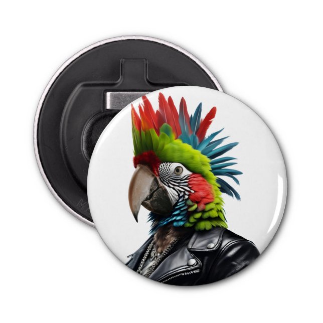 Punk Parrot Bottle Opener (Front)