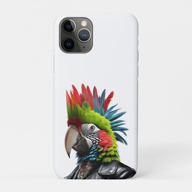 Punk Parrot Case-Mate iPhone Case (Back)