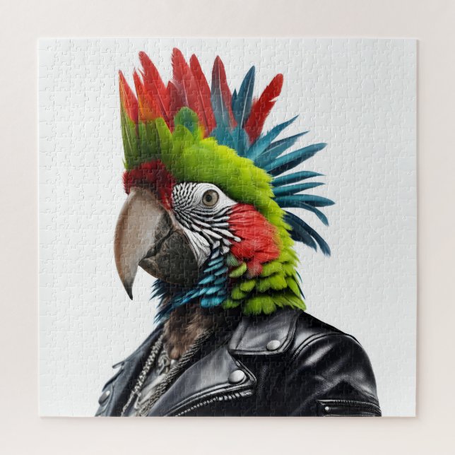 Punk Parrot Jigsaw Puzzle (Vertical)
