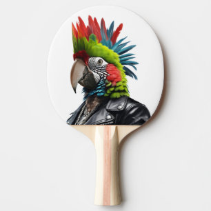 Punk Parrot Ping Pong Paddle