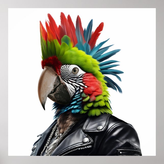 Punk Parrot Poster (Front)