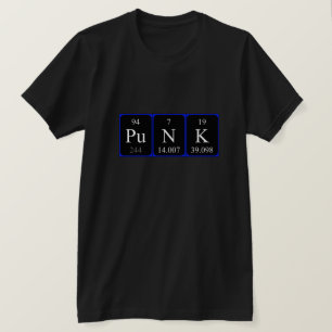 Punk periodic table word shirt